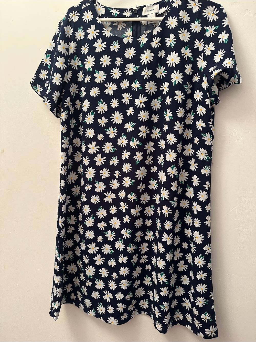 Old Navy Daisy Print Navy Dress